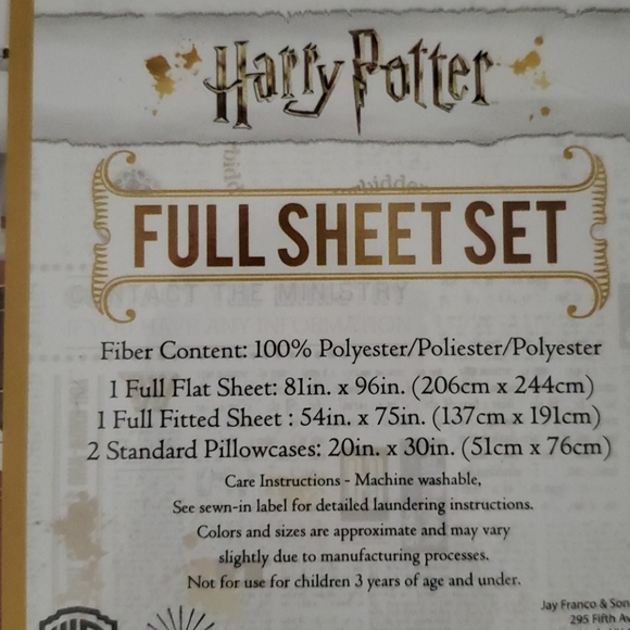 Harry Potter Full Sheet Set - Picture 3 of 4